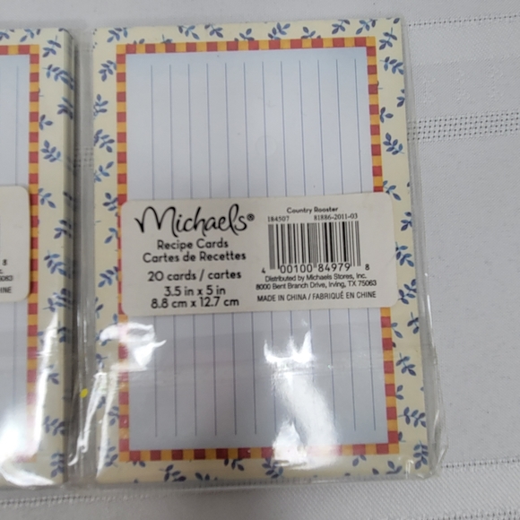MICHAELS Recipe Cards Set of 3 3.5x5 - Picture 2 of 5